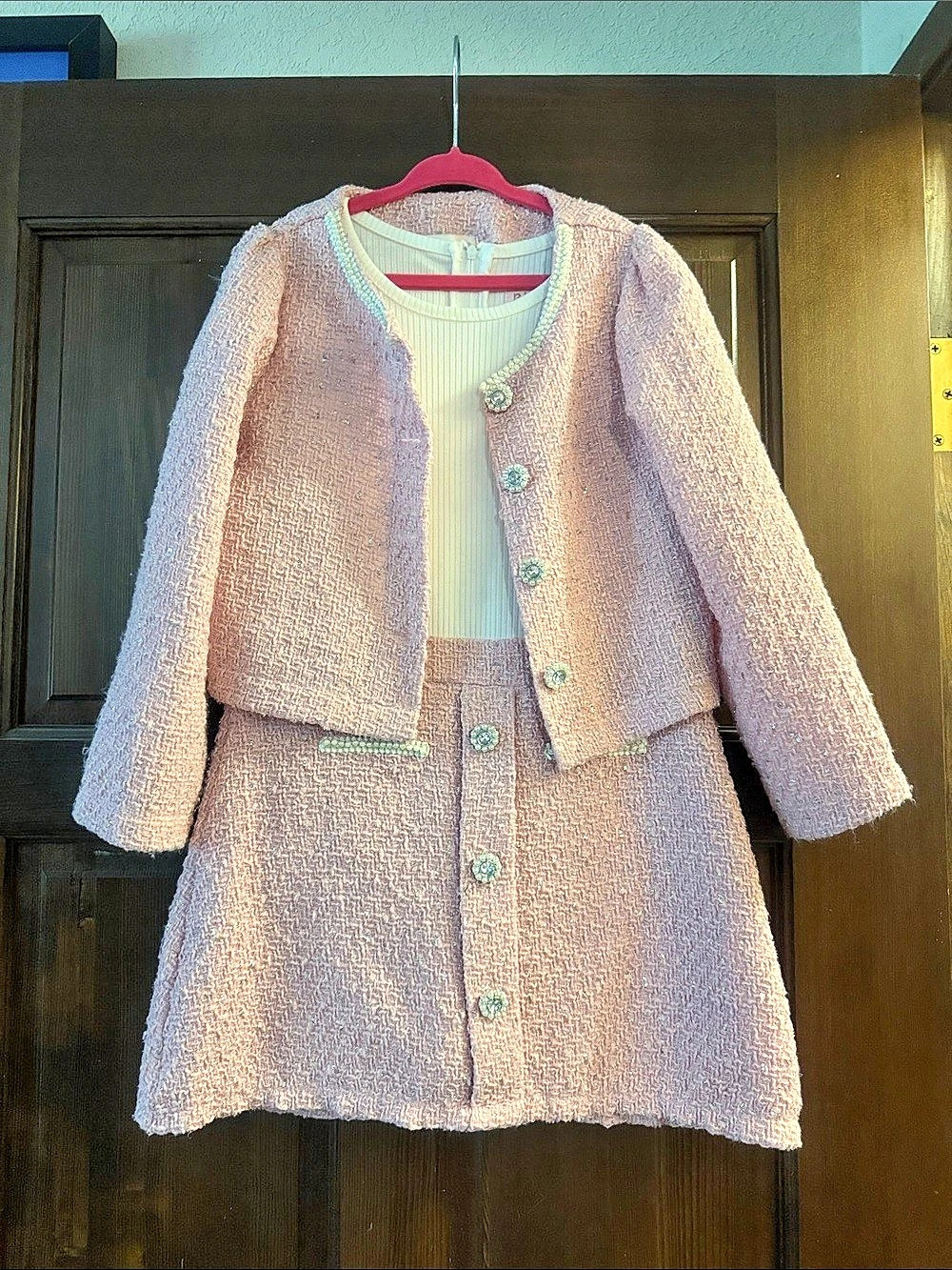 Biscotti Girls 3T Pink & White Dress Like New